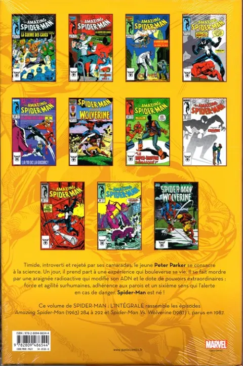 Verso de l'album Spider-Man - L'Intégrale Tome 25 1987