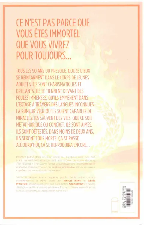 Verso de l'album The Wicked + The Divine Tome 8 Pour toujours et à jamais !