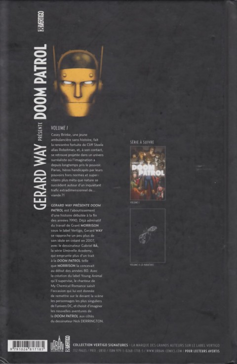 Verso de l'album Doom Patrol Volume 1
