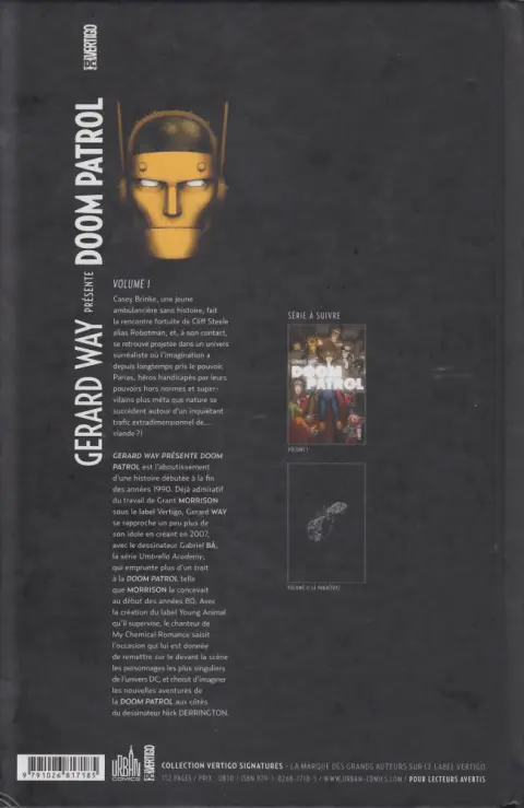 Verso de l'album Doom Patrol Volume 1