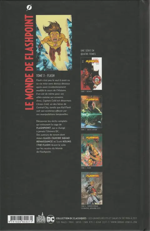 Verso de l'album Le monde de flashpoint Tome 3 Flash