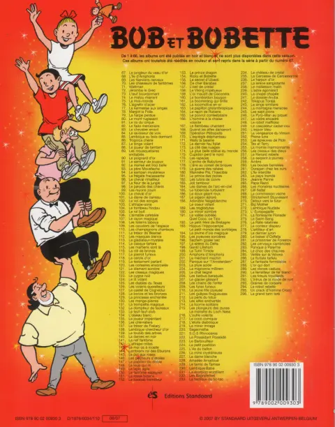 Verso de l'album Bob et Bobette Tome 160 Le Bombardon Bougon