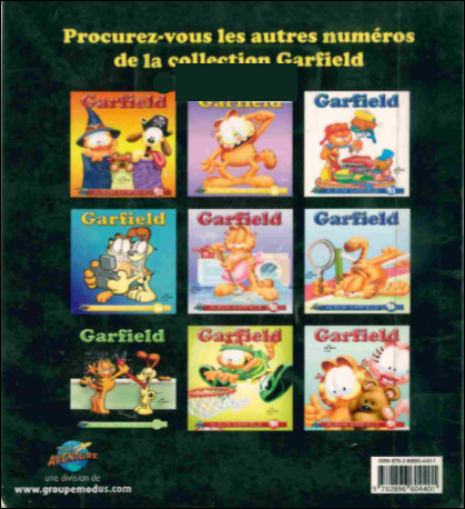 Verso de l'album Garfield #60