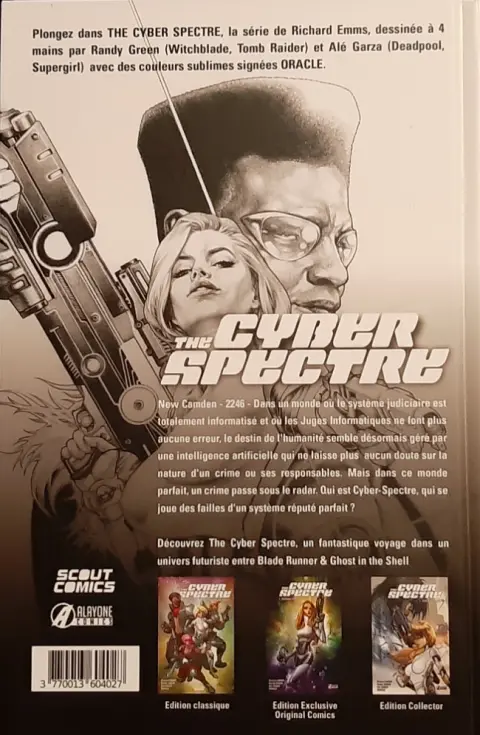 Verso de l'album The Cyber Spectre Tome 1 Terrain hanté