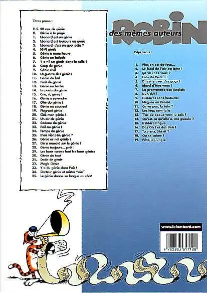 Verso de l'album Léonard Tome 14 Le poids du génie