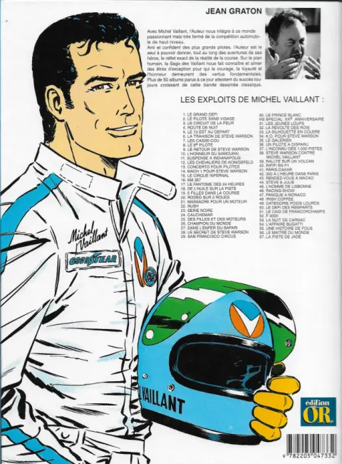 Verso de l'album Michel Vaillant Tome 19 5 filles dans la course !