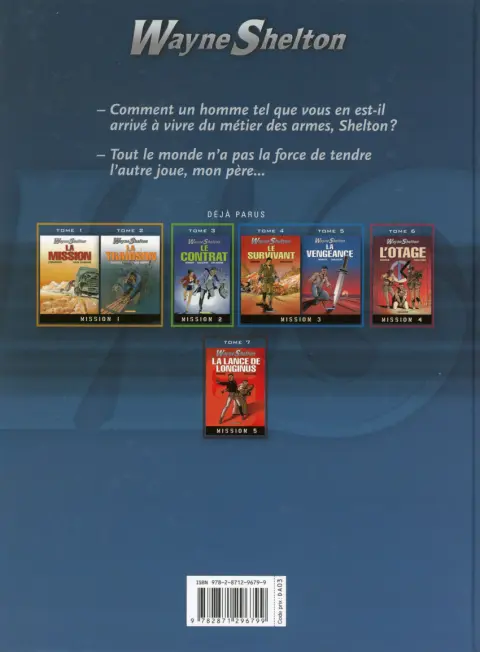 Verso de l'album Wayne Shelton Tome 4 Le survivant