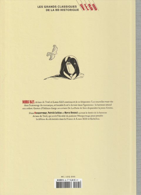 Verso de l'album Les grands Classiques de la BD Historique Vécu - La Collection Tome 96 Masquerouge - Tome VIII : Les Mauvais sentiments