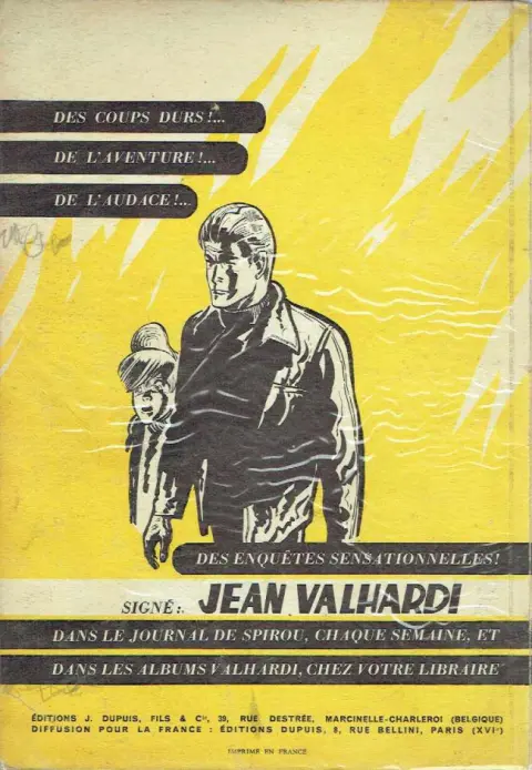 Verso de l'album Valhardi Tome 7 Le Gang du Diamant