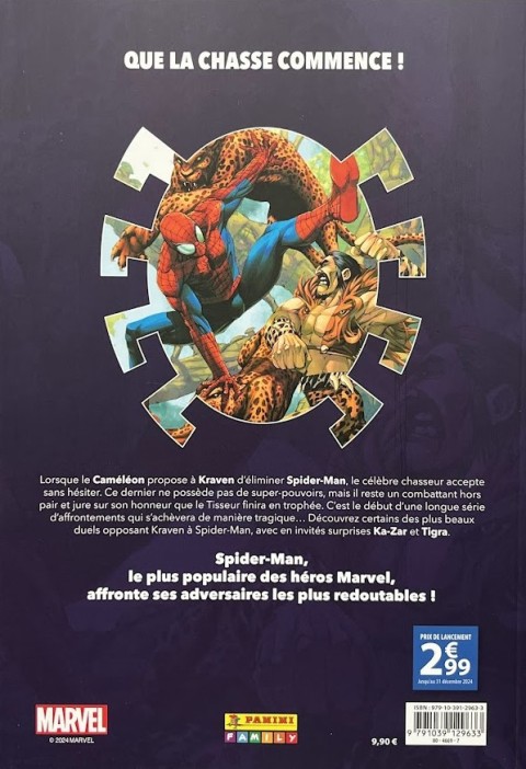 Verso de l'album Spider-Man vs Les Sinister Six 3 Spider-Man vs Kraven