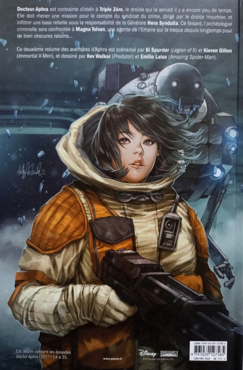 Verso de l'album Star Wars - Docteur Aphra Un plan catastrophique