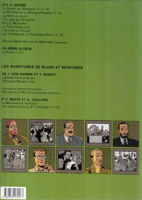 Verso de l'album Blake et Mortimer Tome 14 La Machination Voronov