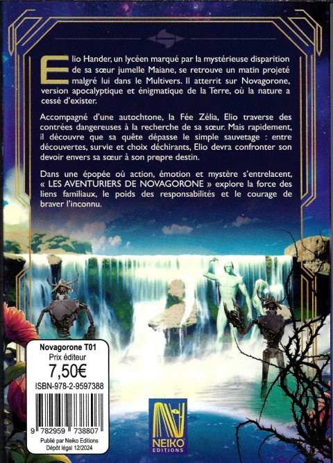 Verso de l'album Les aventuriers de Novagorone Tome 1