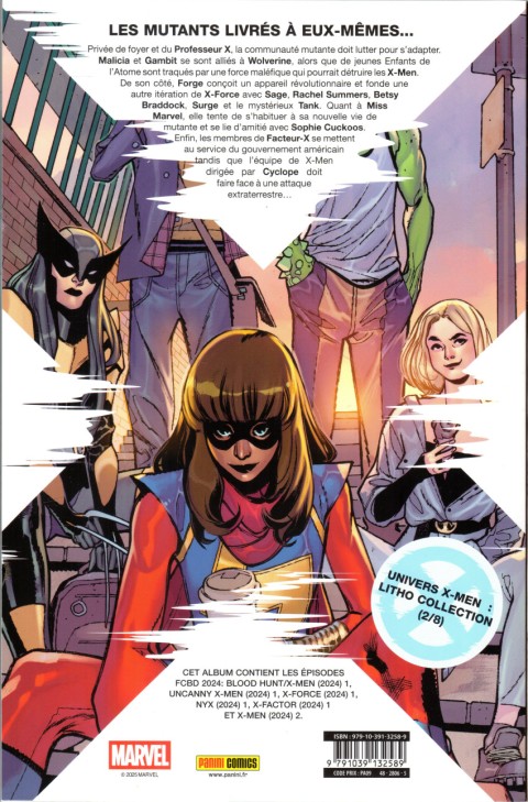 Verso de l'album X-Men 02