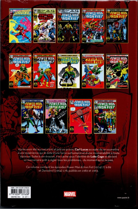 Verso de l'album Luke Cage Tome 6 1982-1983