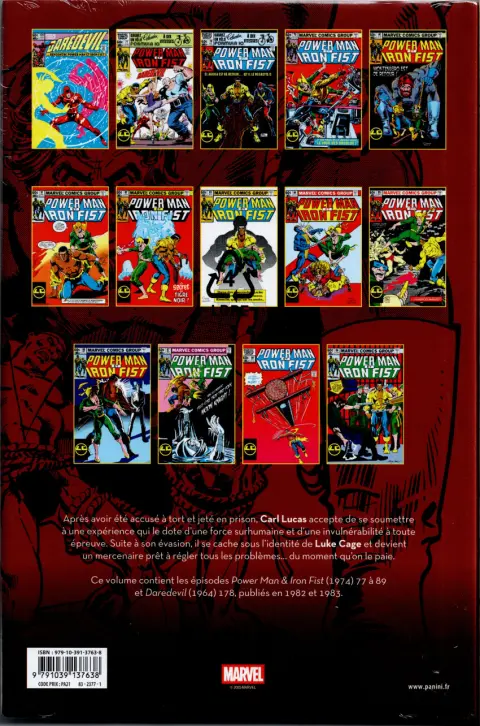 Verso de l'album Luke Cage Tome 6 1982-1983