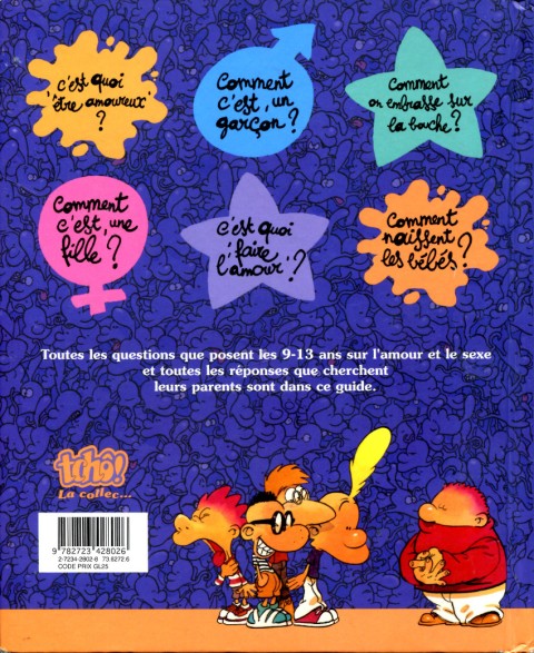 Verso de l'album Titeuf Le guide du zizi sexuel