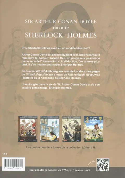 Verso de l'album Sir Arthur Conan Doyle raconte Sherlock Holmes