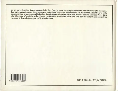 Verso de l'album Dr. Ben Ciné & D. Tome 2