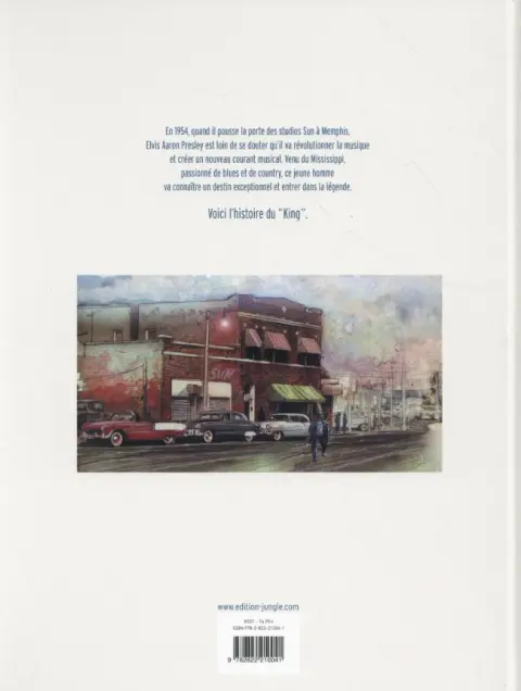 Verso de l'album Elvis en BD