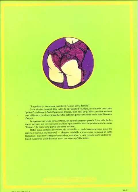 Verso de l'album La Famille Freudipe Tome 1