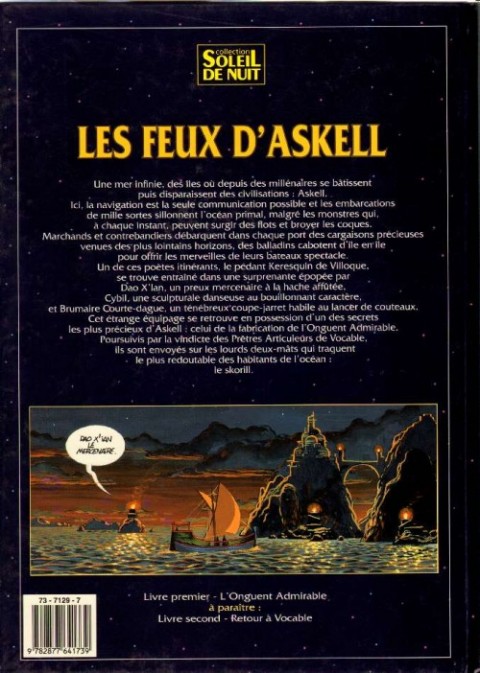 Verso de l'album Les Feux d'Askell Tome 1 L'onguent admirable