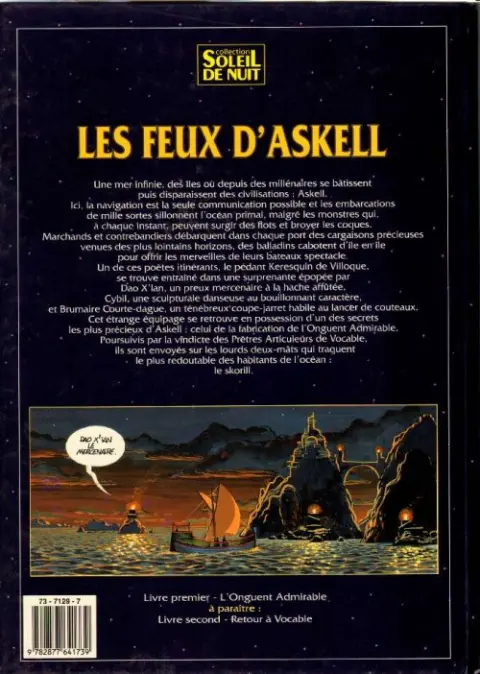 Verso de l'album Les Feux d'Askell Tome 1 L'onguent admirable