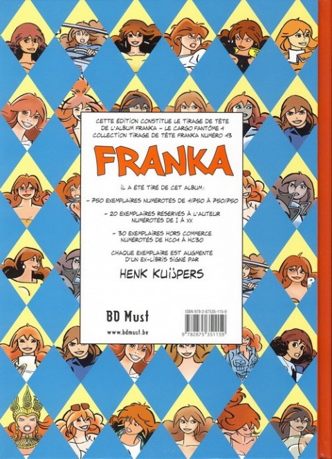 Verso de l'album Franka BD Must Tome 3 Le Cargo fantôme 1