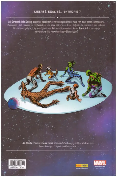 Verso de l'album Les Gardiens de la Galaxie - Mère Entropie
