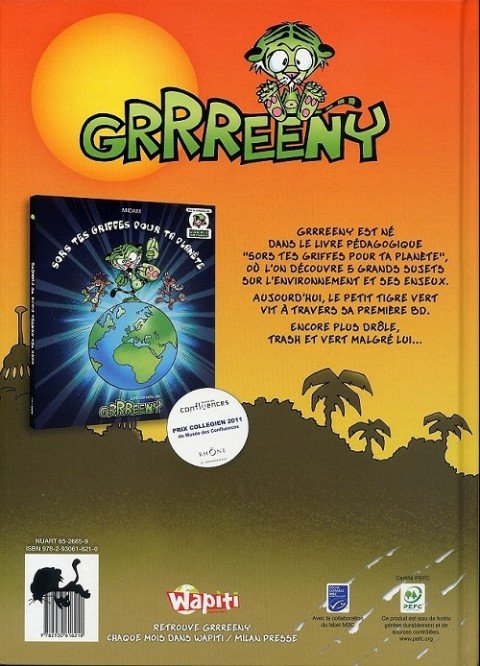 Verso de l'album Grrreeny Tome 1 Vert un jour, vert toujours