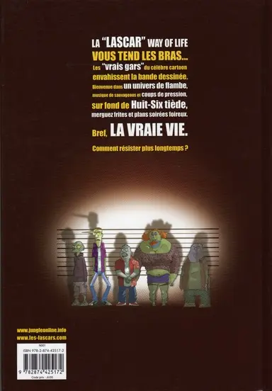 Verso de l'album Lascars Tome 1 La vraie vie des vrais gars