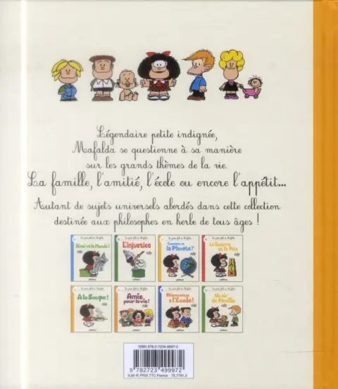 Verso de l'album Mafalda La petite philo de Mafalda A la soupe !