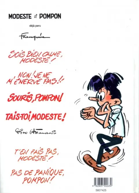 Verso de l'album Modeste et Pompon Tome 6 Pas de panique Pompon !