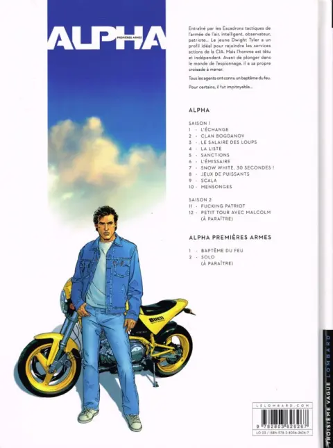 Verso de l'album Alpha Premières Armes Tome 1 Baptême du feu