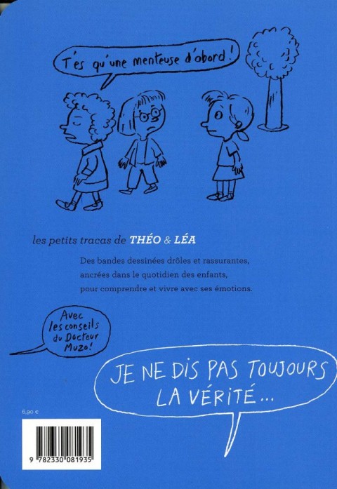 Verso de l'album Les petits tracas de Théo & Léa Tome 8 Je ne dis pas toujours la vérité ...