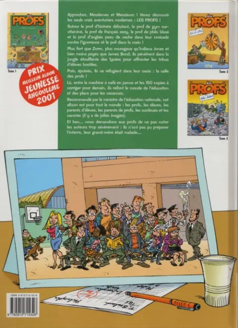 Verso de l'album Les Profs Tome 3 Tohu-bahut