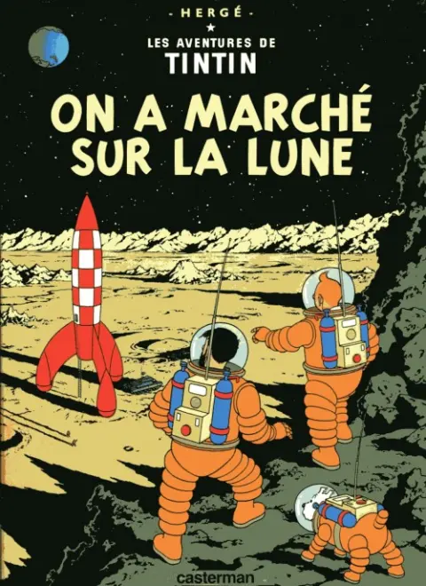 Couverture de l'album Tintin Tome 17 On a marché sur la Lune