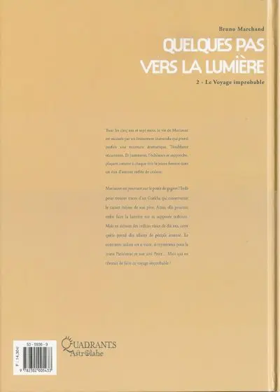 Verso de l'album Quelques pas vers la lumière Tome 2 Le Voyage improbable