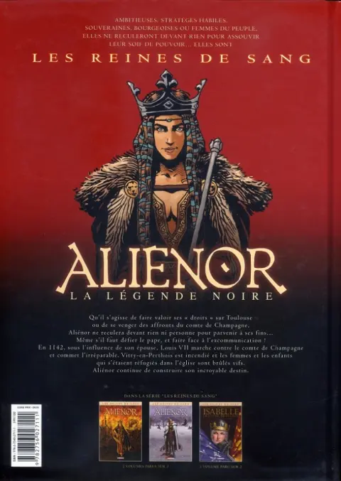 Verso de l'album Les Reines de sang - Aliénor, la Légende noire Volume 2/3