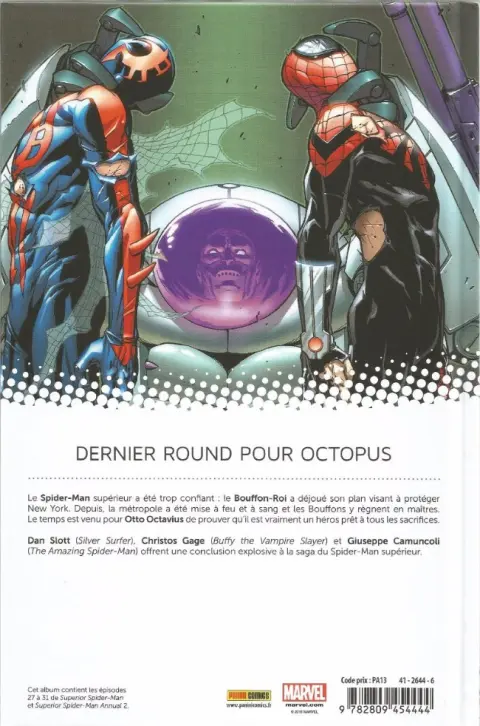 Verso de l'album The Superior Spider-Man Tome 6 La Nation Bouffon
