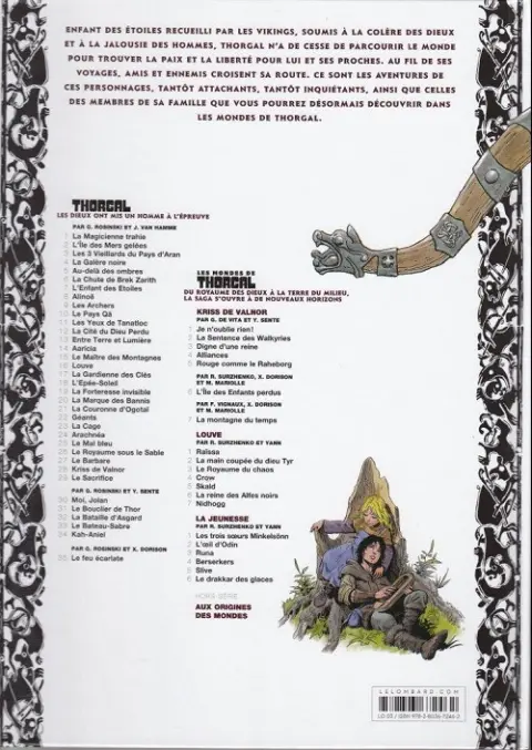 Verso de l'album Les mondes de Thorgal - La Jeunesse de Thorgal Tome 6 Le drakkar des glaces