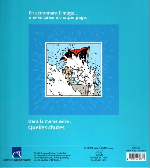 Verso de l'album Tintin - En actionnant l'image Tome 2 Quelles douches !