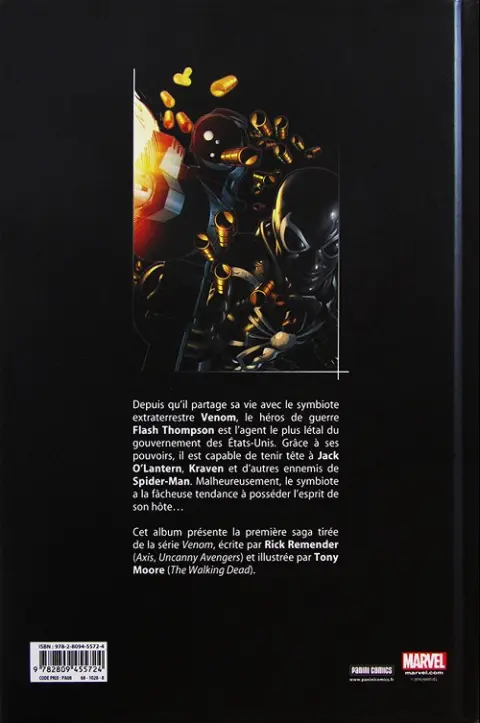 Verso de l'album Venom Tome 1 Agent Venom