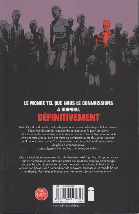 Verso de l'album Walking Dead Tome 9 Ceux qui restent