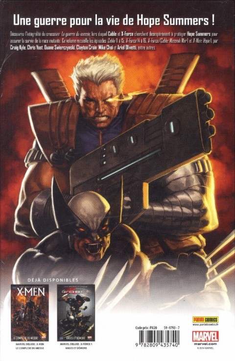 Verso de l'album X-Men - Trilogie du Messie Tome 2 La Guerre du Messie