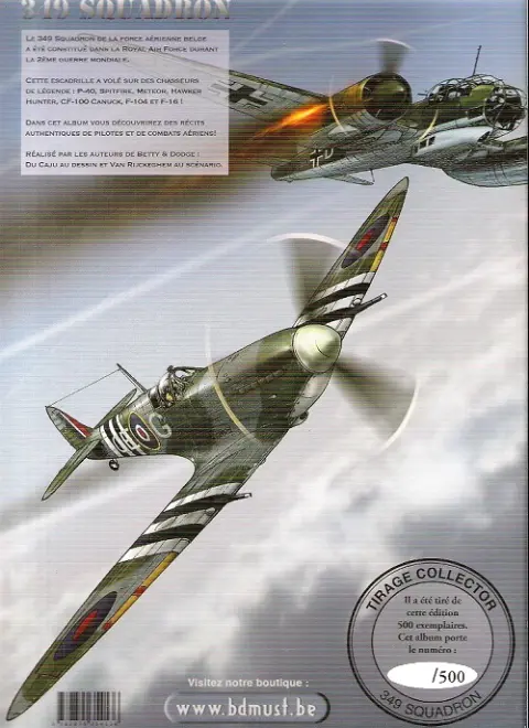 Verso de l'album 349 squadron Strike Hard Strike Home