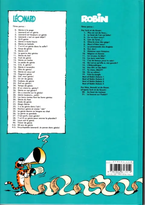 Verso de l'album Léonard Tome 3 Léonard c'est un quoi, déjà ?