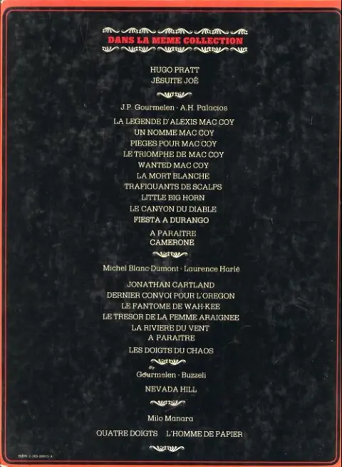 Verso de l'album Mac Coy Tome 3 Pièges pour Mac Coy