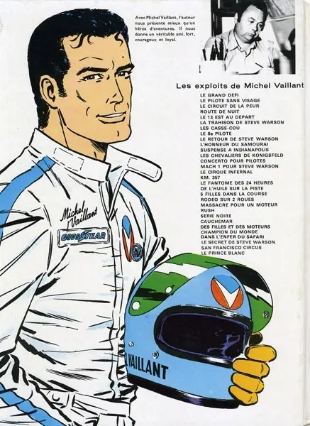 Verso de l'album Michel Vaillant Tome 10 L'honneur du Samouraï