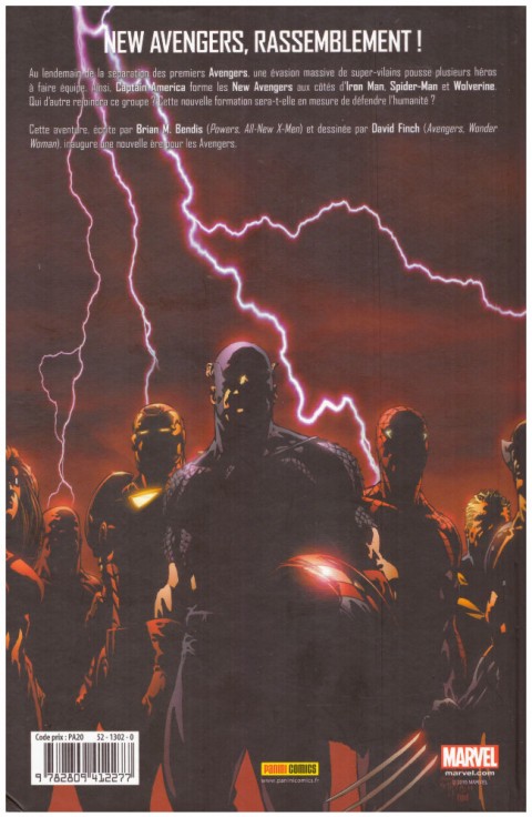 Verso de l'album The New Avengers Tome 1 Chaos